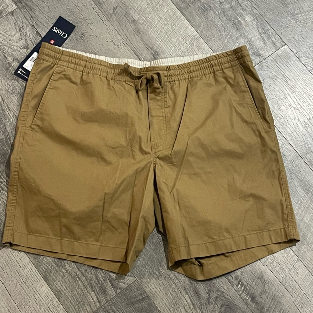 Men's brown tan new with tags size xl comfort waistband chaps shorts